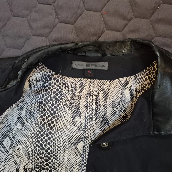 Via Spiga Black Trench Coat - Picture 7 of 8